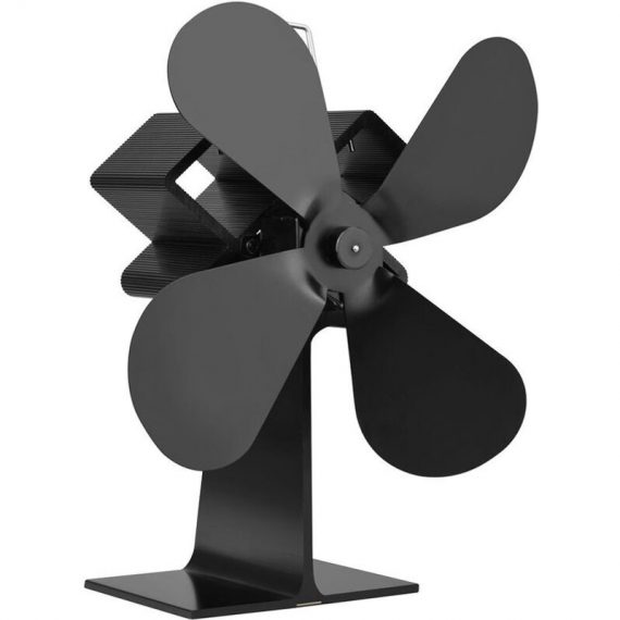 Ventilatori efficienti per la distribuzione del calore del ventilatore per camino domestico a 4 pale SUPERSELLER 755924812221 H28979|804