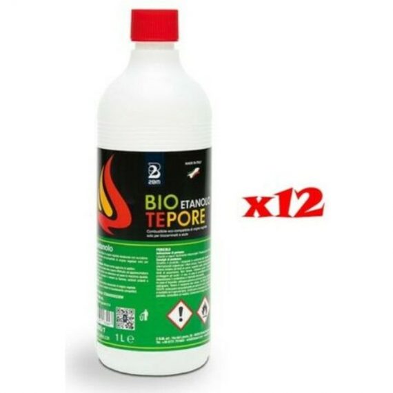 Bioetanolo combustibile liquido per stufa camino caminetto 1Lt. - 12 pezzi BIOSPRINT 75843
