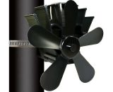 Dontodent - Ventilatore per camino in alluminio a 5 pale ad alta efficienza energetica nero DONTODENT 9416917902398 TM3017071-FG