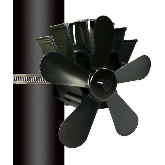 Dontodent - Ventilatore per camino in alluminio a 5 pale ad alta efficienza energetica nero DONTODENT 9416917902398 TM3017071-FG