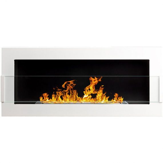 Selsey - Astralis - Biocamino - 90x40 cm - certificato Tüv - bianco lucido - moderno SELSEY 5902409902778 MM5902409902778