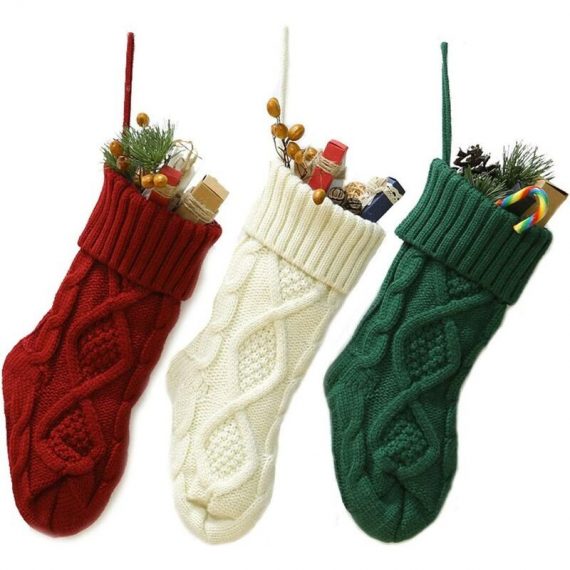 3 pezzi di decorazioni natalizie, calza di Natale, sacchetti di Natale, albero di Natale, camino, finestra, sacchetto di caramelle (calza di Natale, REGALO 9784267164491 RBD016113lc