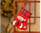 Aaron - Mini Calze di Natale, Calze da Appendere al Camino, Calze con Sacchetto di Caramelle Regali di Natale Decorazioni Natalizie, Decorazioni per AARON FAB-072871