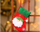 Aaron - Mini Calze di Natale, Calze da Appendere al Camino, Calze con Sacchetto di Caramelle Regali di Natale Decorazioni Natalizie, Decorazioni per AARON FAB-072865