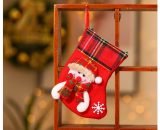 Aaron - Mini Calze di Natale, Calze da Appendere al Camino, Calze con Sacchetto di Caramelle Regali di Natale Decorazioni Natalizie, Decorazioni per AARON FAB-072870