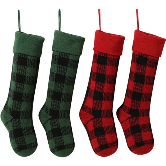 Grande set di 4 calze di Natale, stivali di Babbo Natale per riempire 46 cm, calze appese sul camino, vetrina, decorazioni natalizie THSINDE 9089663830378 9089663830378