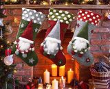 Calze natalizie appese per il camino, sacchetto regalo sacchetto di caramelle 2 pezzi DONTODENT 9409472059485 C32000645M21110EA