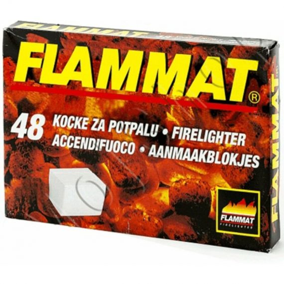 Flammat - confezione da 48 cubetti accendifuoco bianco per barbecue camino stufe FLAMMAT 8025950430402 8025950430402