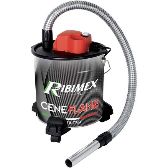 Aspiracenere Elettrico Ribimex ceneflame 1200 w con ruote PRCEN007 per Stufe Camino Barbecue RIBIMEX RBMX/PRCEN007