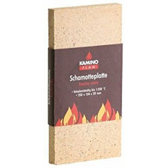 Kamino-flam - Piastra refrattaria Camino, forni per Pizza, Piastra chamotte, lastra Argilla refrattaria Resistente alle Temperature Fino a 1250°C, KAMINO-FLAM 4009977499738 333301